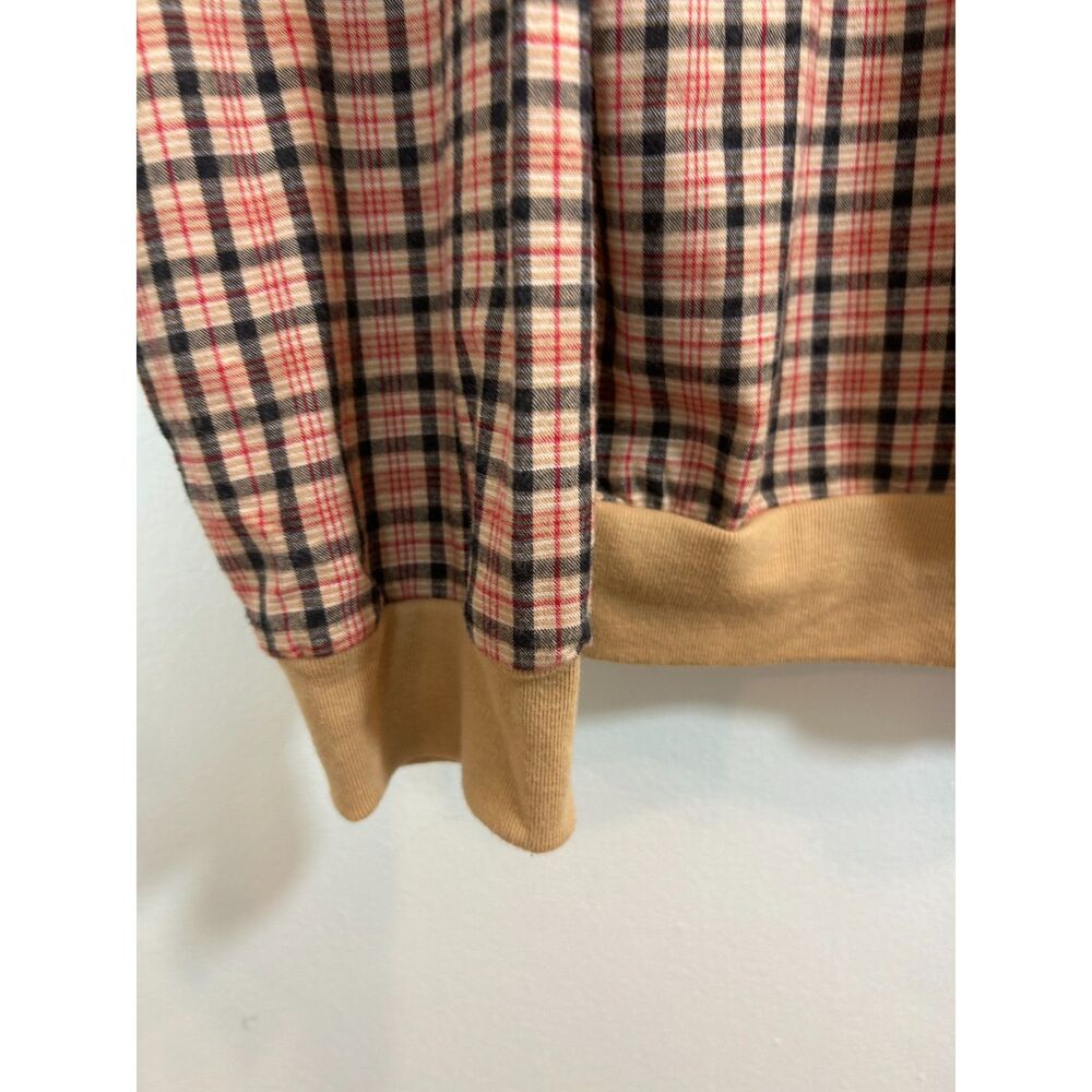 Stag Hill by Haband Red Tan Black Plaid Size L Zip Up Shacket Outdoors Camping - Picture 7 of 11